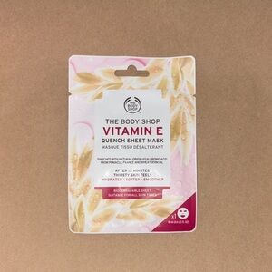 The Body Shop Vitamin E Quench Sheet Mask - Pink and White